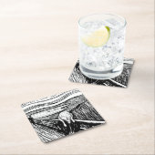 Edvard Munch - Die schreiende Lithografie Rechteckiger Pappuntersetzer (Vor Ort)