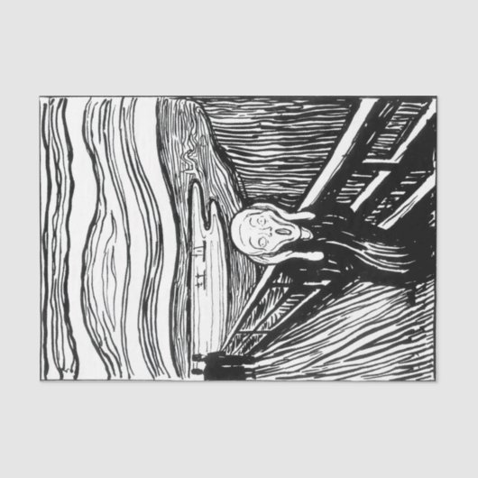 Edvard Munch - Die schreiende Lithografie Seidenpapier (Vorderseite)