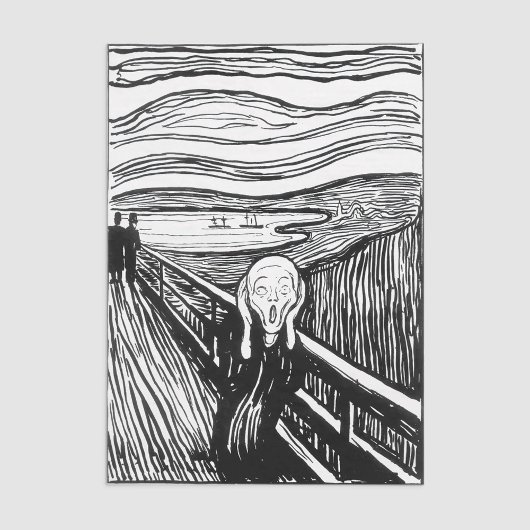 Edvard Munch - Die schreiende Lithografie Seidenpapier