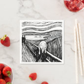 Edvard Munch - Die schreiende Lithografie Serviette (Beispiel)