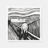 Edvard Munch - Die schreiende Lithografie Serviette (Vorderseite)