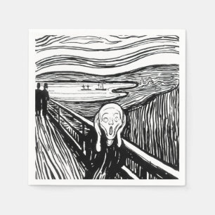 Edvard Munch - Die schreiende Lithografie Serviette