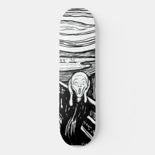Edvard Munch - Die schreiende Lithografie Skateboard (Vorderseite)