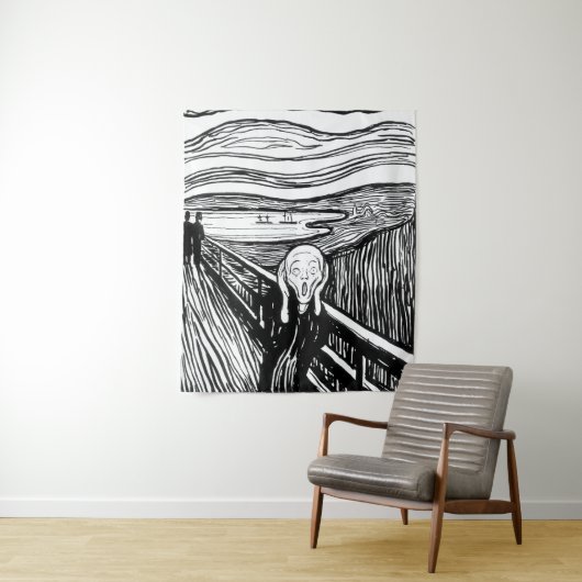 Edvard Munch - Die schreiende Lithografie Wandteppich (Beispiel)