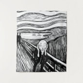 Edvard Munch - Die schreiende Lithografie Wandteppich (Vorderseite)