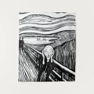 Edvard Munch - Die schreiende Lithografie Wandteppich