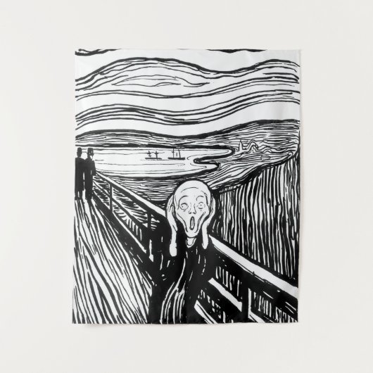 Edvard Munch - Die schreiende Lithografie Wandteppich (Vorderseite)