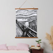 Edvard Munch - Die schreiende Lithografie Wandteppich Mit Holzrahmen (Schlafzimmer)