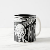 Edvard Munch - Die schreiende Lithografie Zweifarbige Tasse (VorderseiteRechts)