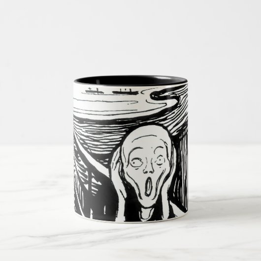 Edvard Munch - Die schreiende Lithografie Zweifarbige Tasse (Mittel)