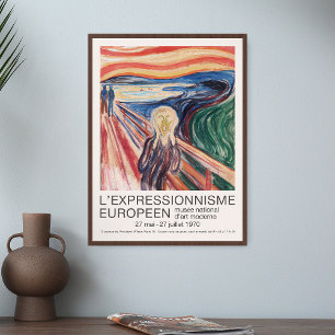 Edvard Munch Die Scream Art Ausstellung selten dru Poster