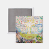 Edvard Munch - Die Sonne 1910 Magnet (Vorderseite/Rückseite)