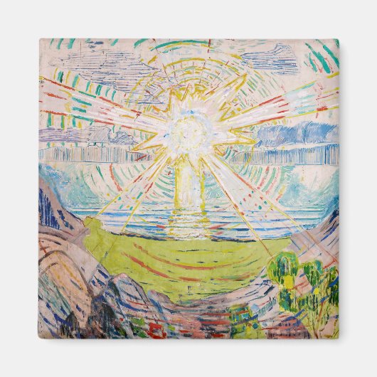 Edvard Munch - Die Sonne 1910 Magnet (Vorne)