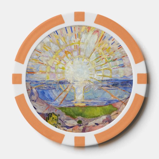 Edvard Munch - Die Sonne 1911 Pokerchips (Vorderseite)