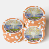 Edvard Munch - Die Sonne 1911 Pokerchips (Stapel)