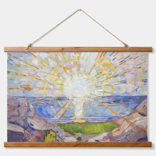 Edvard Munch - Die Sonne 1911 Wandteppich Mit Holzrahmen