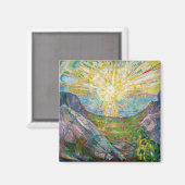 Edvard Munch - Die Sonne 1916 Magnet (Vorderseite/Rückseite)