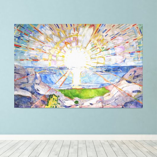Edvard Munch - Die Sonne Leinwanddruck (Insitu (Holzboden))