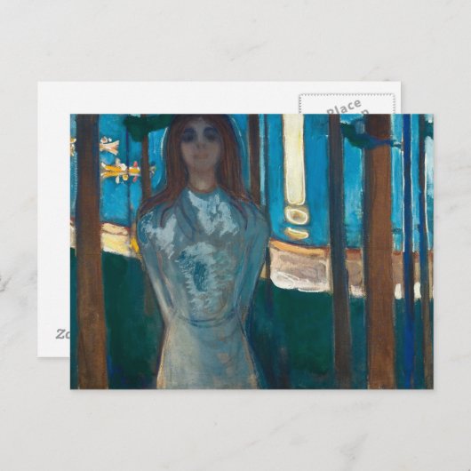 Edvard Munch - Die Stimme , Sommernacht Postkarte (Vorne/Hinten)