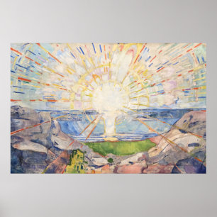 Edvard Munch Die strahlende Sonne Moderne Sonnenst Poster