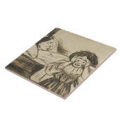 Edvard Munch - Die Tote Mutter und ihr Kind Fliese (Seite)