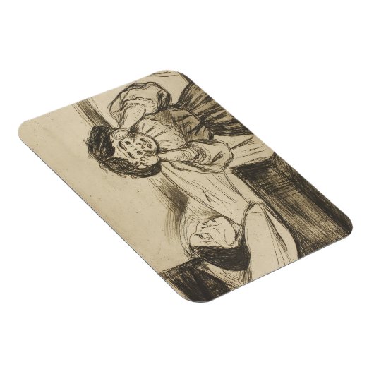 Edvard Munch - Die Tote Mutter und ihr Kind Magnet (Rechte Seite)