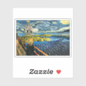 Edvard Munch - Edvard trifft Vincent Aufkleber (Blatt)