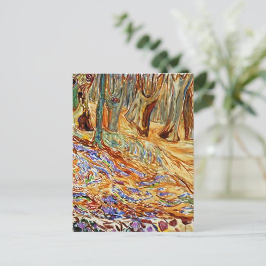 Edvard Munch - Elmwald im Frühjahr Postkarte (Stehend Vorderseite)