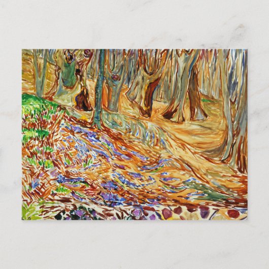Edvard Munch - Elmwald im Frühjahr Postkarte (Vorderseite)