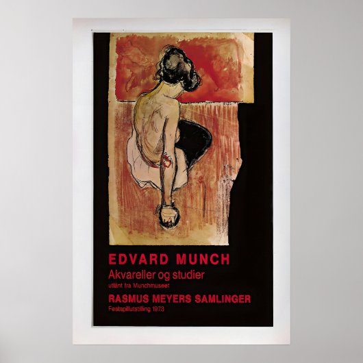 Edvard Munch Exhibition Poster Vintage Art Print 1 (Vorne)