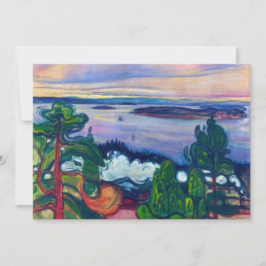 Edvard Munch - Fahrspass Einladung (Vorderseite)