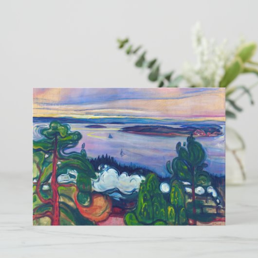 Edvard Munch - Fahrspass Einladung (Stehend Vorderseite)