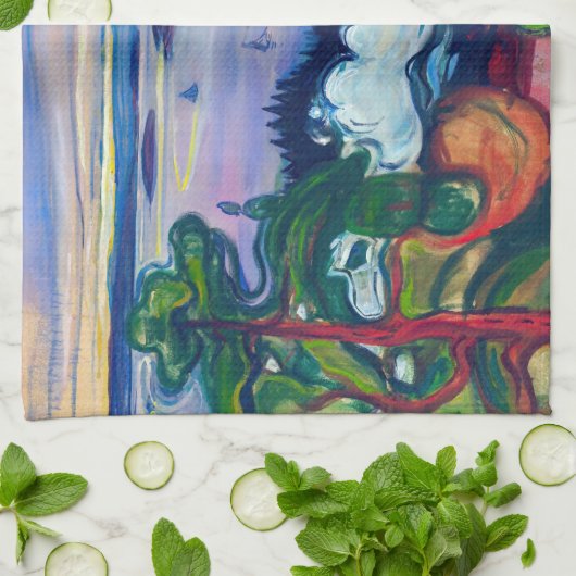 Edvard Munch - Fahrspass Geschirrtuch (Gefaltet)