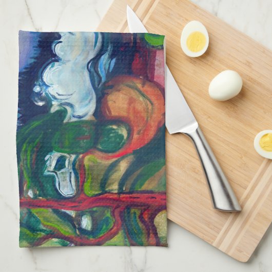 Edvard Munch - Fahrspass Geschirrtuch (Viertel Falte)