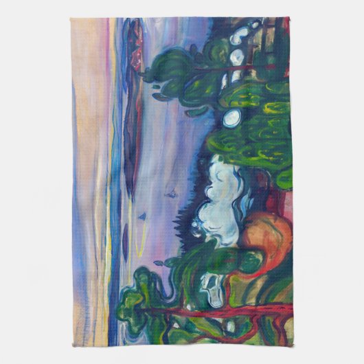 Edvard Munch - Fahrspass Geschirrtuch (Vertikal)