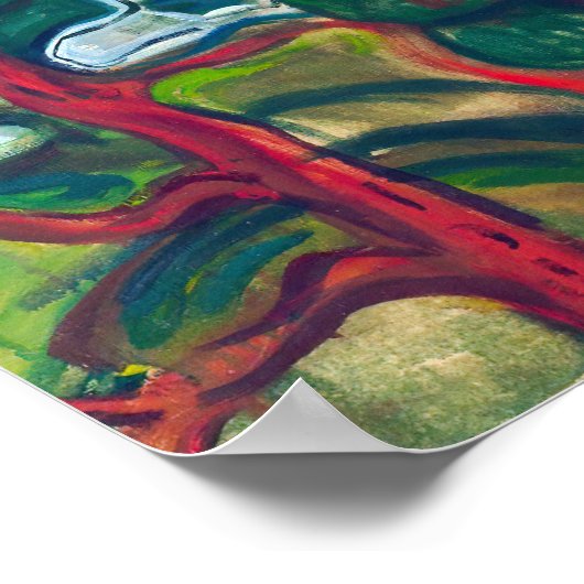 Edvard Munch - Fahrspass Poster (Ecke)