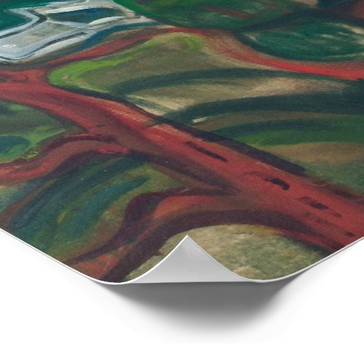 Edvard Munch - Fahrspass Poster (Ecke)