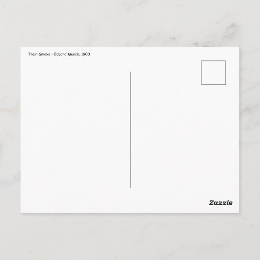 Edvard Munch - Fahrspass Postkarte (Rückseite)