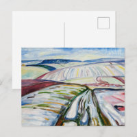 Edvard Munch Field in Snow (1907) Berühmte Malerei