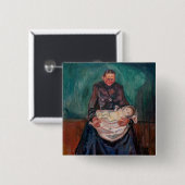 Edvard Munch - Frau mit krankem Kind, Erbschaft Button (Vorne & Hinten)