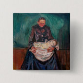 Edvard Munch - Frau mit kranken Kindern, Erbschaft Button (Vorderseite)