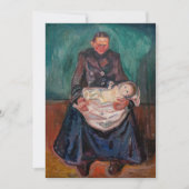 Edvard Munch - Frau mit kranken Kindern, Erbschaft Dankeskarte (Vorderseite)
