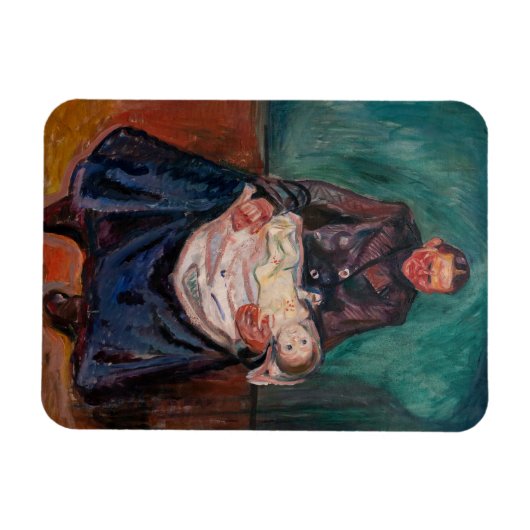 Edvard Munch - Frau mit kranken Kindern, Erbschaft Magnet (Horizontal)