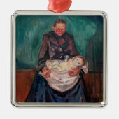 Edvard Munch - Frau mit kranken Kindern, Erbschaft Ornament Aus Metall (Vorne)