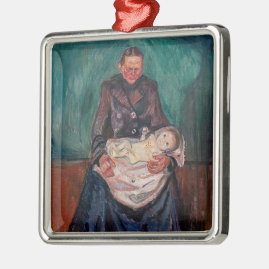 Edvard Munch - Frau mit kranken Kindern, Erbschaft Ornament Aus Metall (Links)