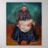 Edvard Munch - Frau mit kranken Kindern, Erbschaft Poster (Vorne)