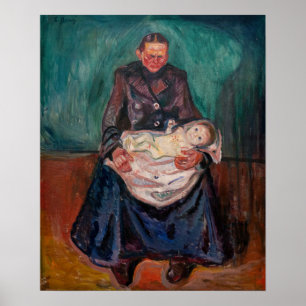 Edvard Munch - Frau mit kranken Kindern, Erbschaft Poster