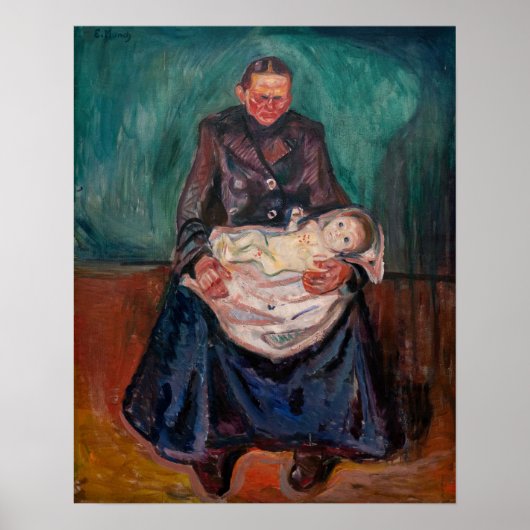 Edvard Munch - Frau mit kranken Kindern, Erbschaft Poster (Vorne)