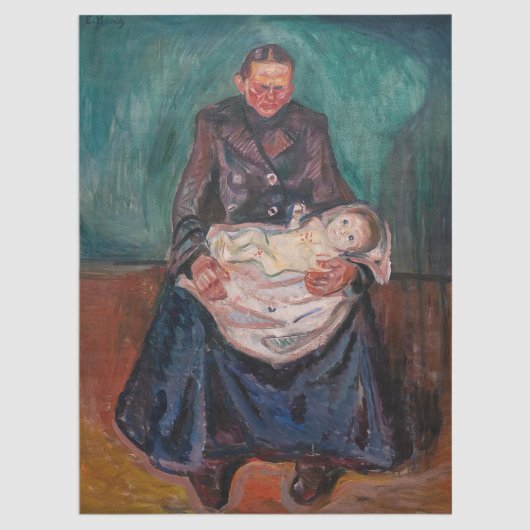 Edvard Munch - Frau mit kranken Kindern, Erbschaft Seidenpapier