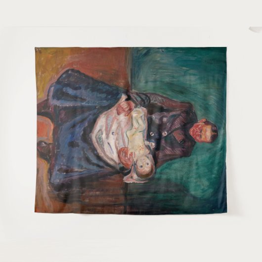 Edvard Munch - Frau mit kranken Kindern, Erbschaft Wandteppich (Vorderseite (Horizontal))